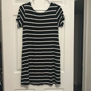 black and white dress